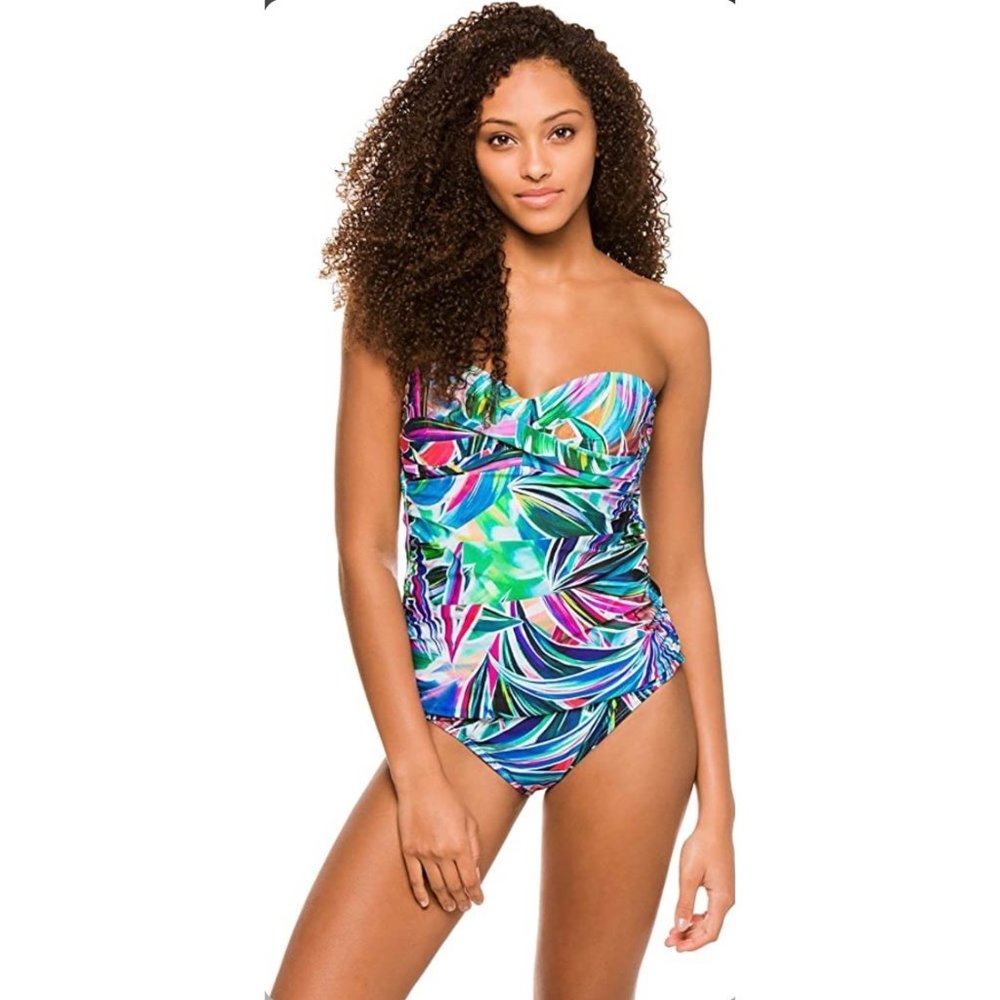 NWT! La Blanca Palm Opulence Twist Bandeau Top